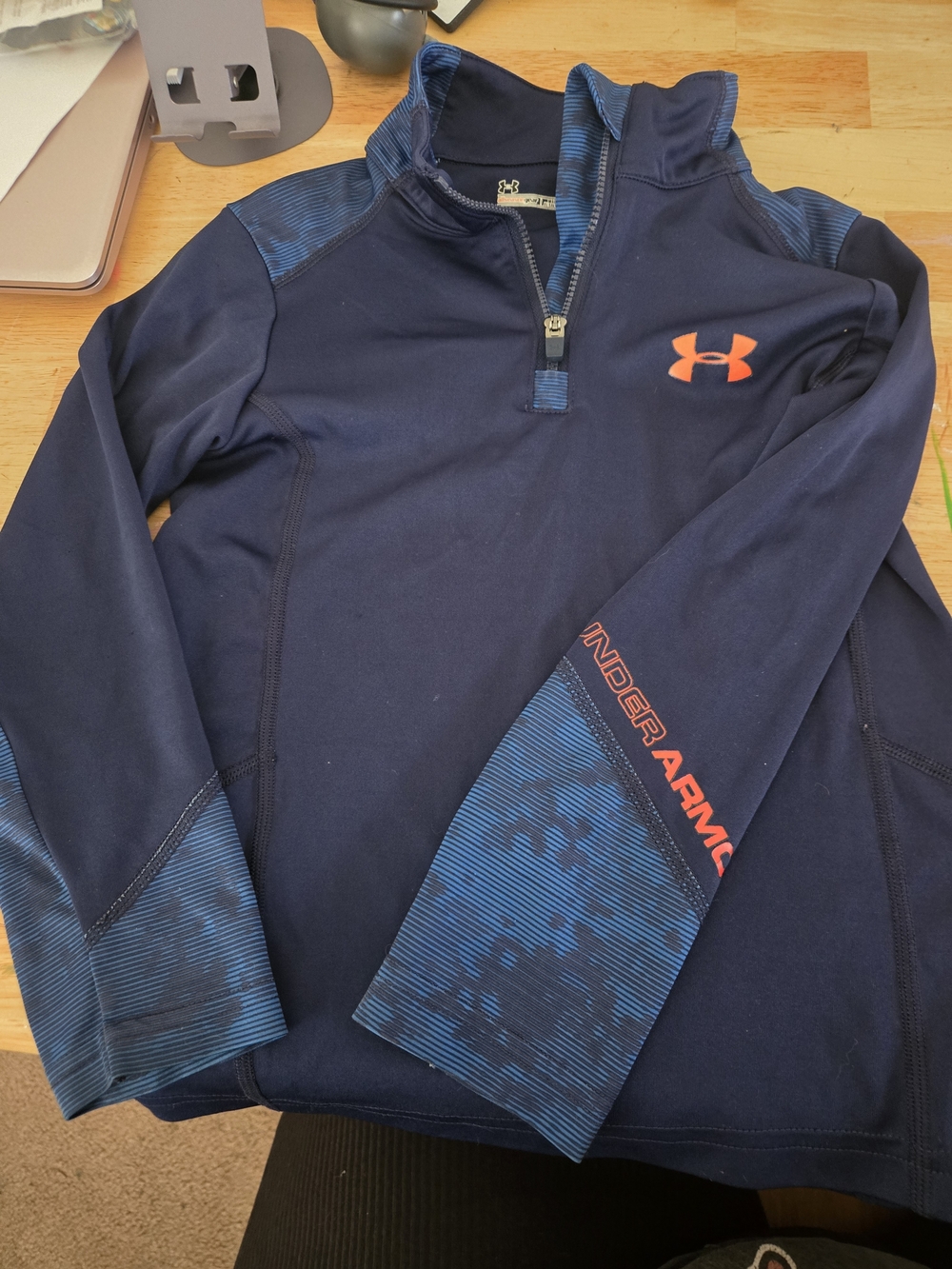 Under Armour Navy Half-Zip Pullover with Blue Accents